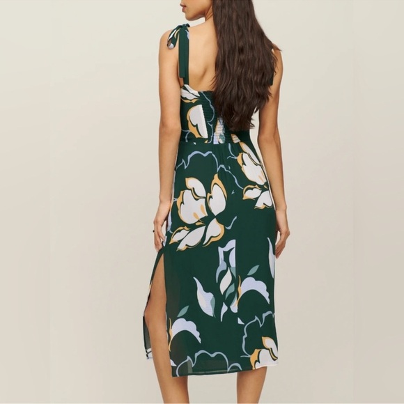 Reformation Green Floral Besse Dress - Size 2 - Picture 3 of 10